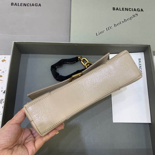 Balenciaga專櫃新品速遞Downtown鏈條單肩包 巴黎世家小號粉色經典Hourglass包 fyj1358